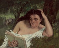 A Young Woman Reading (ca. 1866&ndash;1868) by Gustave Courbet.  
