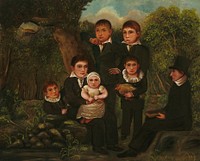 Abraham Clark and His Children (1822) by J. H.  