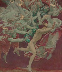 Study for the Museum of Fine Arts, Boston, Murals: Orestes and the Furies (ca. 1920–1921) by John Singer Sargent. Original from Yale University Art Gallery. 