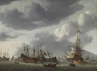 Amsterdam Harbor Scene (ca. 1654–1655) by Reinier Nooms, called Zeeman.  