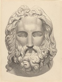 Antique Bearded Head by John Flaxman (1755–1826). 