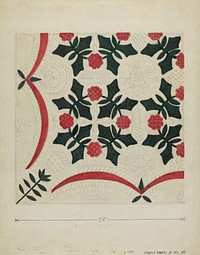 Applique Coverlet (c. 1936) by Ernest A. Towers, Jr.  