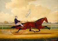Budd Doble Driving Goldsmith Maid at Belmont Driving Park (1876) by Charles S. Humphreys.  