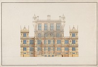 Wollaton Park, Nottingham: South Elevation (ca. 1801) drawings in high resolution by Studio of Sir Jeffry Wyatville.   