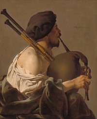 Bagpipe Player (1624) by Hendrick ter Brugghen.  