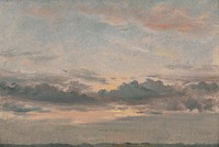 A Cloud Study, Sunset (ca. 1821) painting in high resolution by John Constable.  