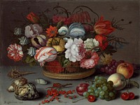 Basket of Flowers (ca. 1622s) by Balthasar van der Ast.  