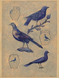 Bird Decorations for Stoneware (1935-1942) by Charles Caseau.  