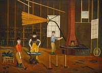 Blacksmith Shop (ca. 1880) by Francis A. Beckett.  