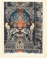 Boston Town Coverlet (1935–1942) by Magnus S. Fossum.  