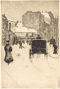 Boulevard Clichy in the Snow (1876) by Norbert Goeneutte.  