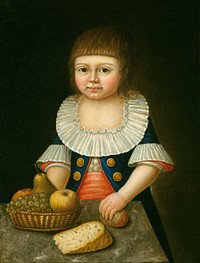 Boy with a Basket of Fruit (ca. 1790) by American 18th Century.  