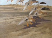Wild Geese (1905) painting in high resolution by Bruno Liljefors . Original from The Thiel Gallery. 