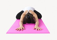 Yoga stretch collage element psd