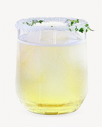Lime tequila cocktail, alcoholic drinks isolated image