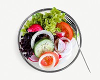 Salad bowl, collage element psd