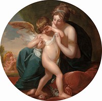 Cupid, Stung by a Bee, Is Cherished by his Mother (1774) by Benjamin West.  