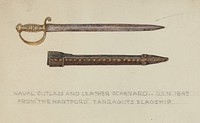 Cutlass and Leather Scabbard (1935&ndash;1942) by American 20th Century.  