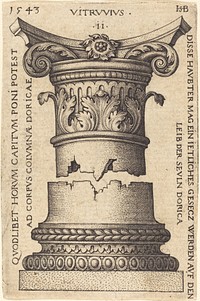 Capital and Base of a Column (1543) by Sebald Beham.  