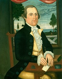 Captain Elisha Denison (ca. 1790) by The Denison Limner & Joseph Steward.  