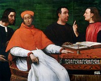 Cardinal Bandinello Sauli, His Secretary, and Two Geographers (1516) by Sebastiano del Piombo.  