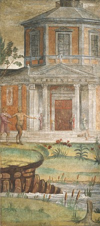 Cephalus and Pan at the Temple of Diana (ca. 1520–1522) by Bernardino Luini.  