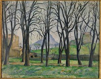 Chestnut Trees at Jas de Bouffan (c. 1885-1886) painting in high resolution by Paul Cézanne.  