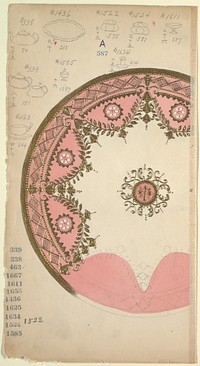 Design for a Plate (1880-1910) painting in high resolution by Noritake Factory.  