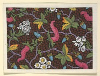 Floral design for printed textiles (1800&ndash;1818) by Louis-Albert DuBois.  