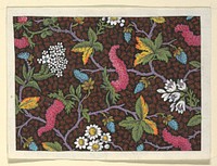 Floral design for printed textiles (1800–1818) by Louis-Albert DuBois.  