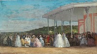 Concert at the Casino of Deauville (1865) by Eug&egrave;ne Boudin.  