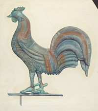 Copper Cock Weather Vane (1935–1942) by Harriette Gale.  