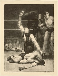 Counted Out, second stone (1921) by George Bellows.  