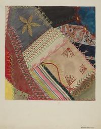 Crazy Quilt (ca. 1940) by Edith Towner.  