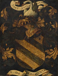 Crested Coat of Arms (1543) by Antwerp 16th Century.  