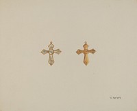 Cross-shaped Pin (ca. 1937) by Vera Van Voris.  