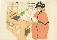 Cover for "L'estampe originale" (1893) print by Henri de Toulouse–Lautrec.  