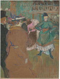 Quadrille at the Moulin Rouge (1892) painting by Henri de Toulouse–Lautrec.  