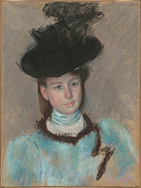 The Black Hat (1890) by Mary Cassatt. 