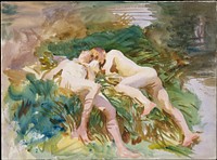 Tommies Bathing (1918) by John Singer Sargent.  