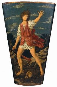 David with the Head of Goliath (ca. 1450&ndash;1455) by Andrea del Castagno.  