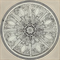 Design for an Inlaid Circular Table Top, with Alternatives (c. 1800) byItalian 18th Century & French 18th Century.  