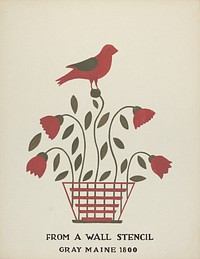 Design from Gray, Maine 1800 (no. 2): From Proposed Portfolio "Maine Wall Stencils" (1935–1942) by Mildred E. Bent.  