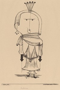 Paul Klee's Die Hexe mit dem Kamm (Witch with a Comb) (1922) 