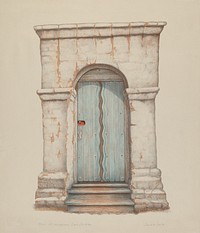 Doorway at Mission San Juan (1935/1942) by June Dale.  