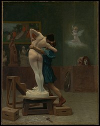 Pygmalion and Galatea(ca. 1890) painting by Jean–Léon Gérôme.  