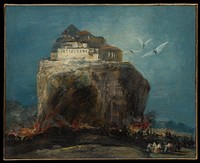 A City on a Rock. Original public domain image from The MET Museum