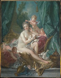 Francois Boucher's The Toilette of Venus (1751) famous painting.  