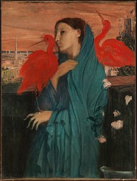 Young Woman with Ibis (ca. 1860–1862) by Edgar Degas.  