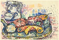 Still Life with Jug (1919) painting in high resolution by Paul Signac.  
